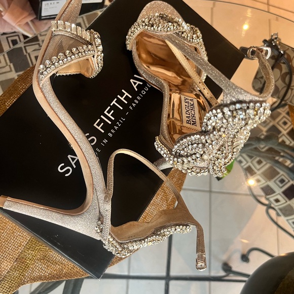 Badgley Mischka Zadie Champagne Evening Sandals size 8 - Picture 4 of 5